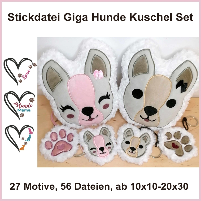 Stickdatei Rock Queen Giga Hunde Set von Stoffe Hemmers