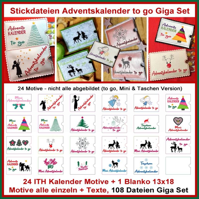Stickdatei Rock Queen Giga-Set Adventskalender to go von Stoffe Hemmers