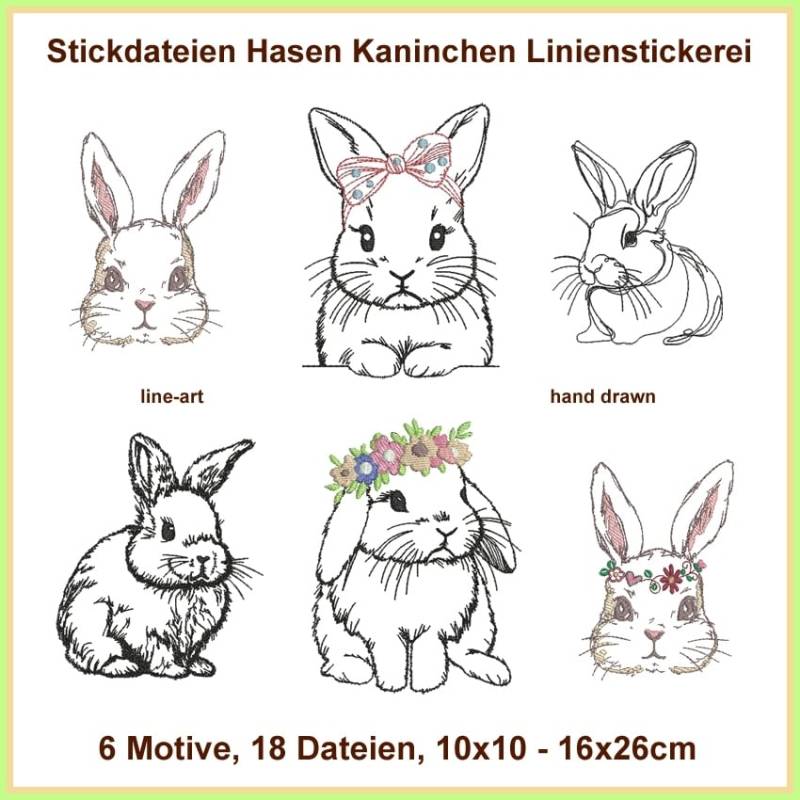 Stickdatei Rock Queen Hasen Stickdatei Rock Queen Hasen von Stoffe Hemmers