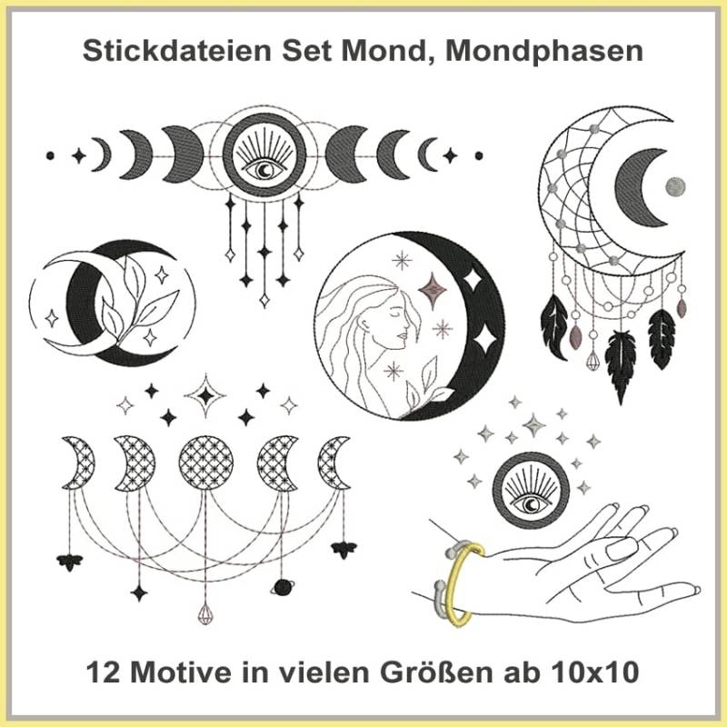 Stickdatei Rock Queen Mondphasen Stickdatei Rock Queen Mondphasen von Stoffe Hemmers