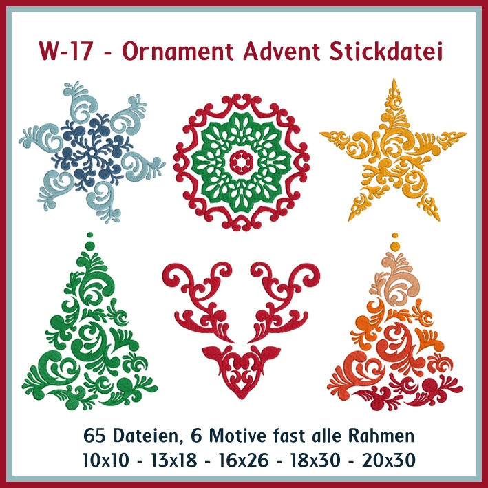 Stickdatei Rock Queen Ornamente W17 von Stoffe Hemmers