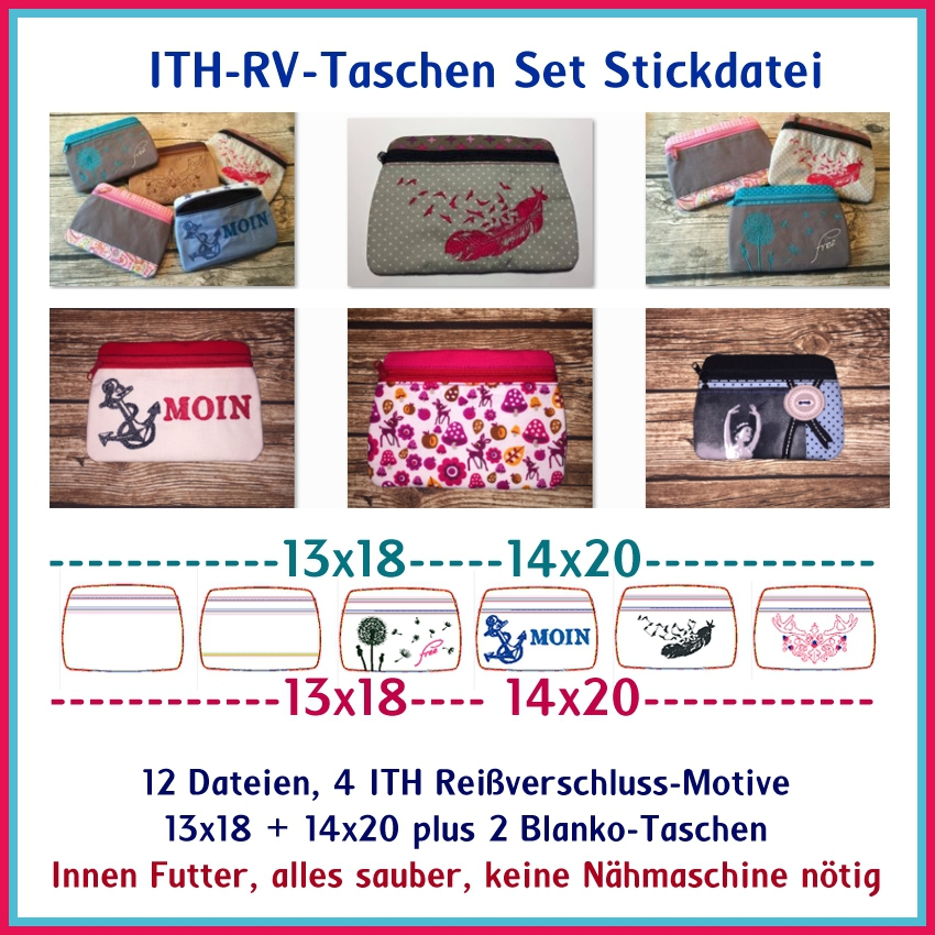 Stickdatei Rock Queen Taschen-Set 2 von Stoffe Hemmers