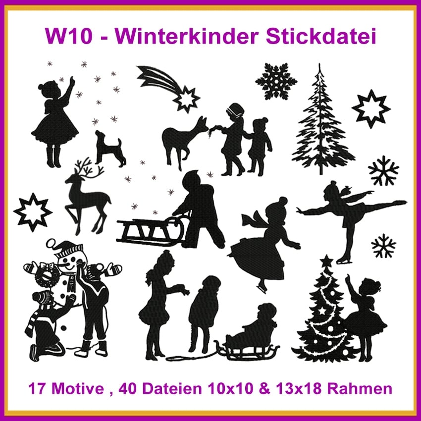 Stickdatei Rock Queen Winter Kinder von Stoffe Hemmers