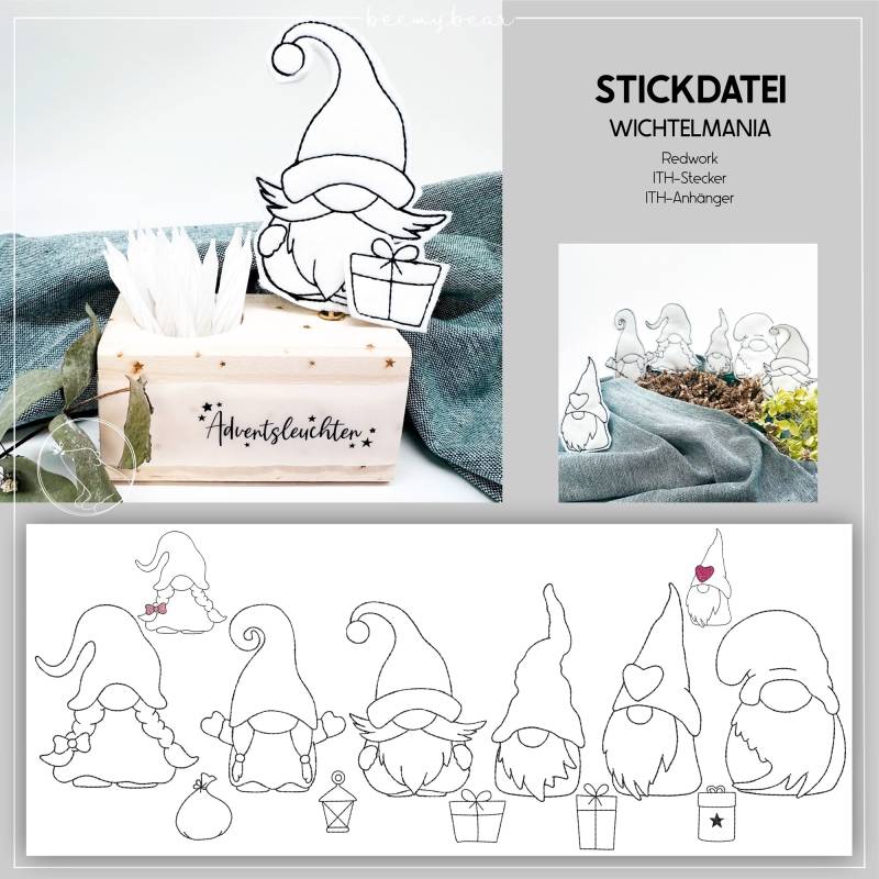 Stickdatei beemybear Wichtelmania Stickdatei beemybear Wichtelmania von Stoffe Hemmers