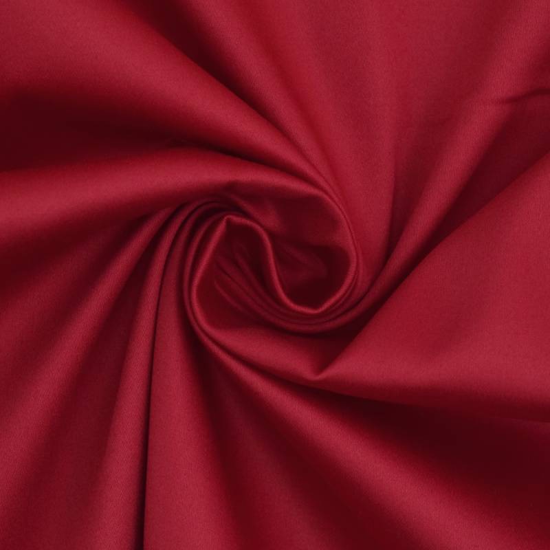 Stretch Baumwollsatin, dunkelrot von Stoffe Hemmers