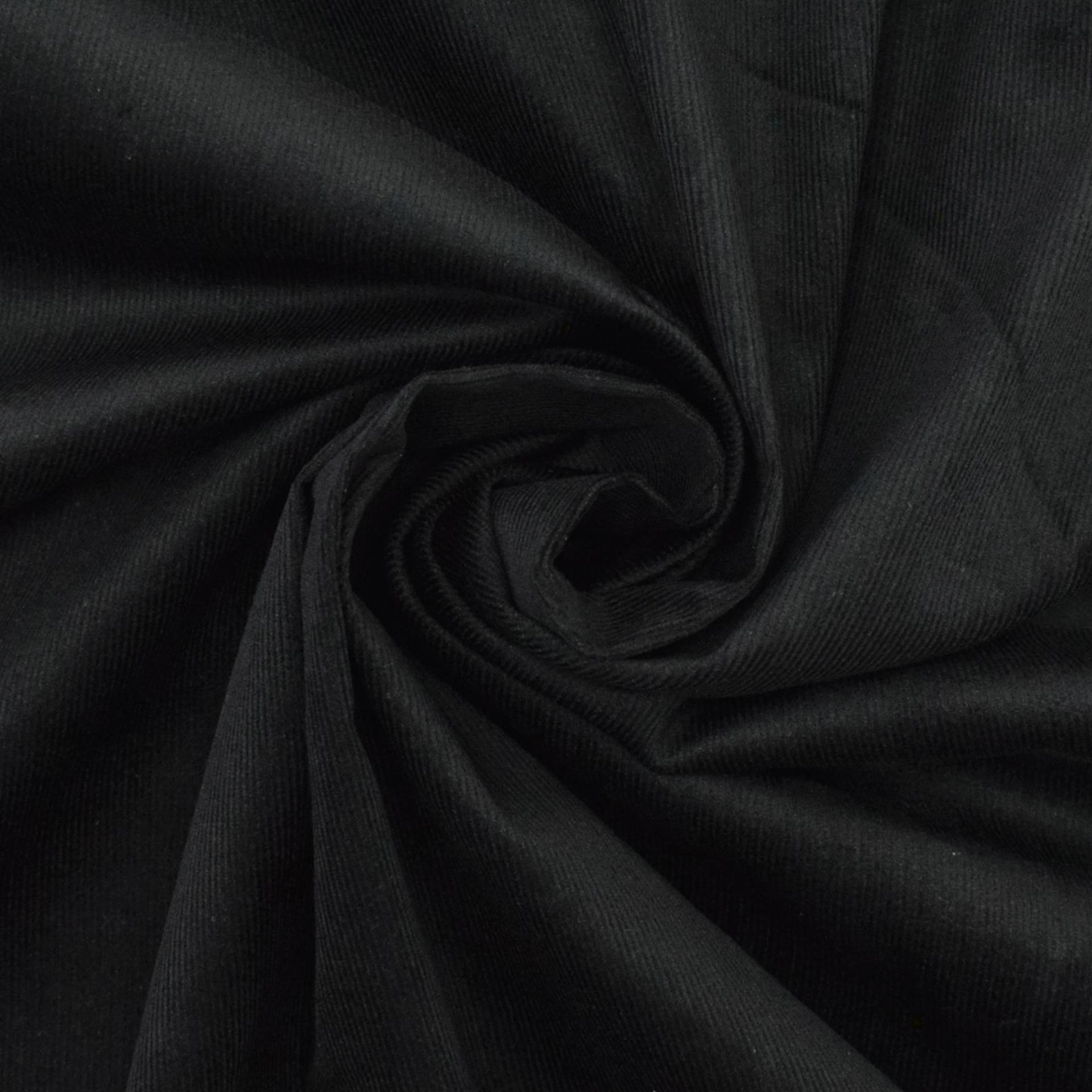 Stretch Feincord schwarz Stretch Feincord schwarz von Stoffe Hemmers