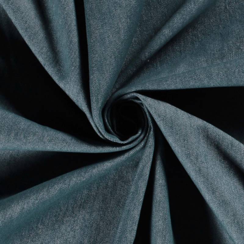 Stretch Jeansstoff, mittelblau Stretch Jeansstoff, mittelblau von Stoffe Hemmers