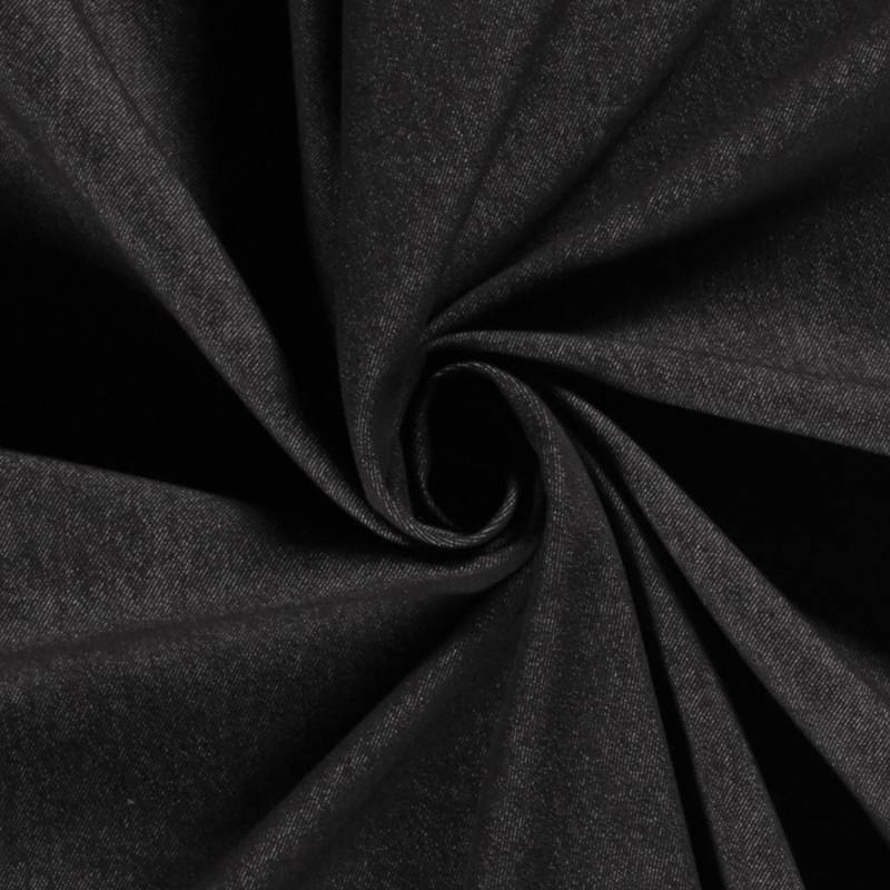 Stretch Jeansstoff, schwarz von Stoffe Hemmers