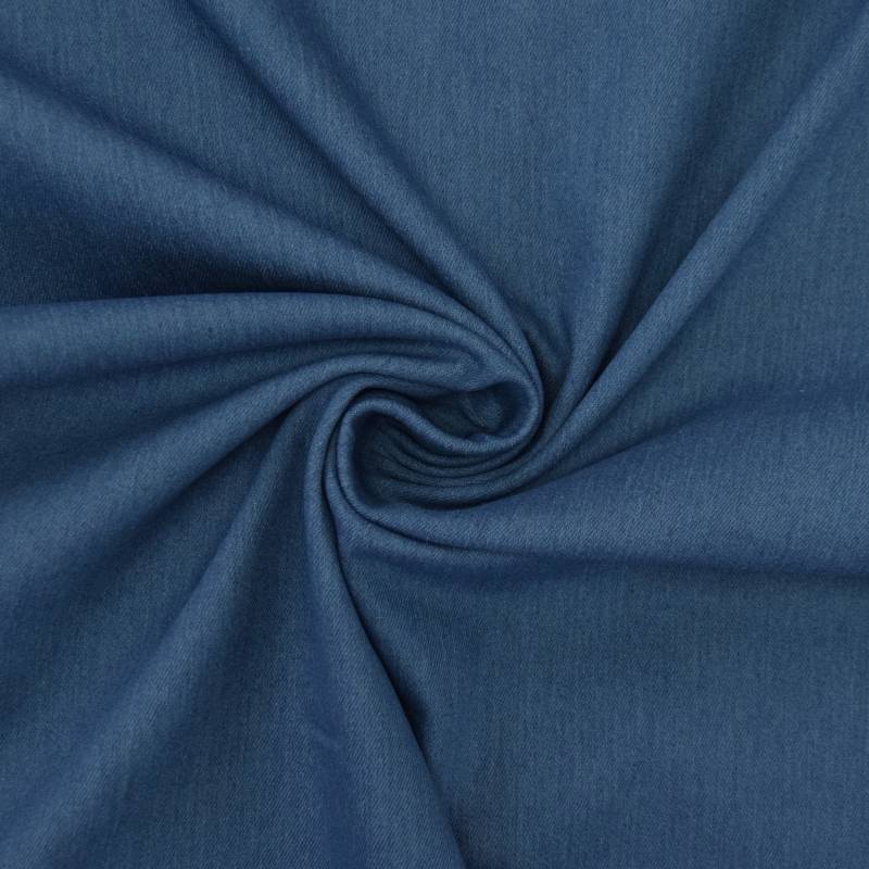 Stretch-Jeansstoff Uni, hellblau von Stoffe Hemmers