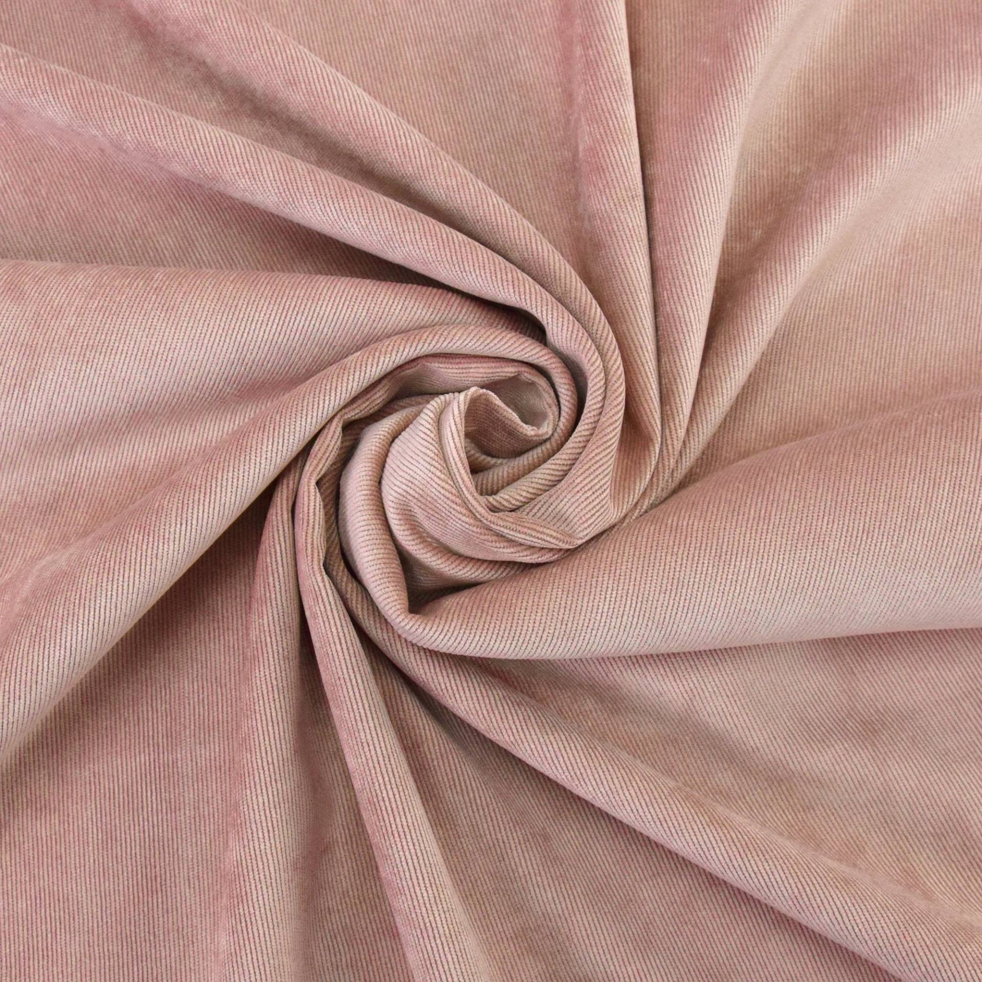 Stretch Poly Feincord, altrosa von Stoffe Hemmers