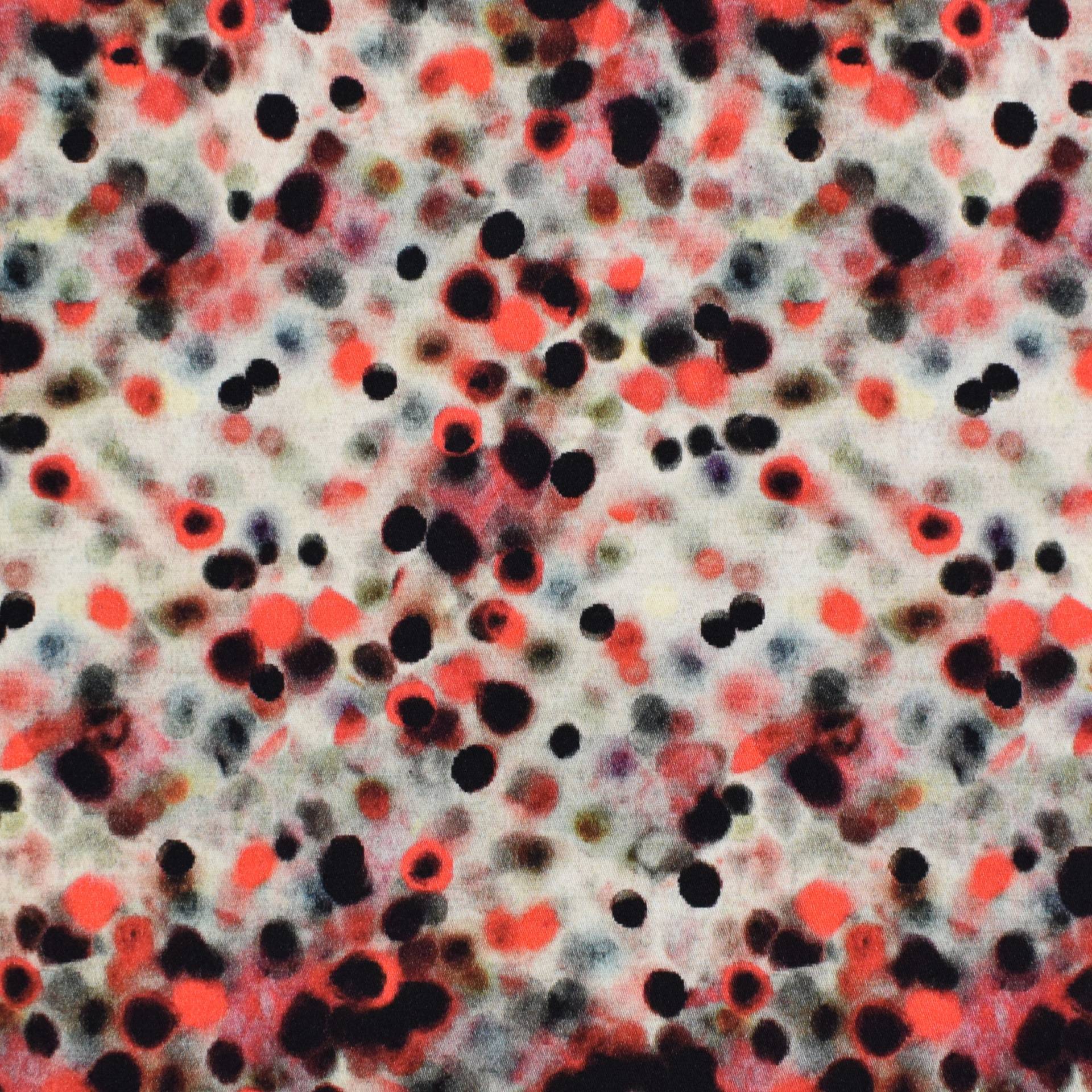 Stretch Twill Blurry Dots, rot Stretch Twill Blurry Dots, rot von Stoffe Hemmers