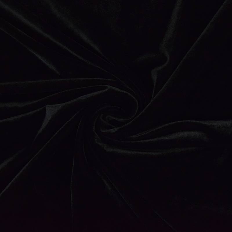 Stretch Velours schwarz Stretch Velours schwarz von Stoffe Hemmers