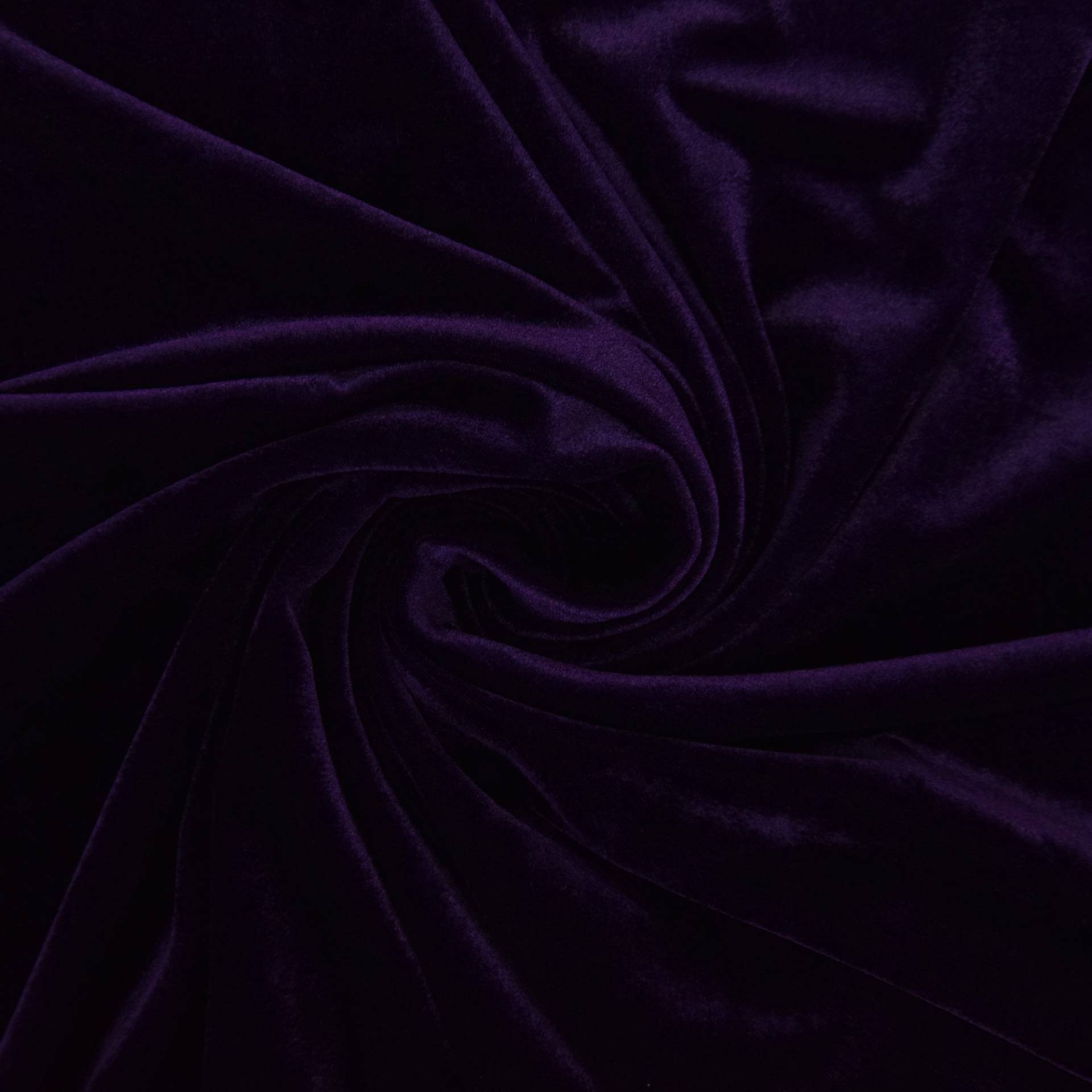 Stretch Velours violett von Stoffe Hemmers