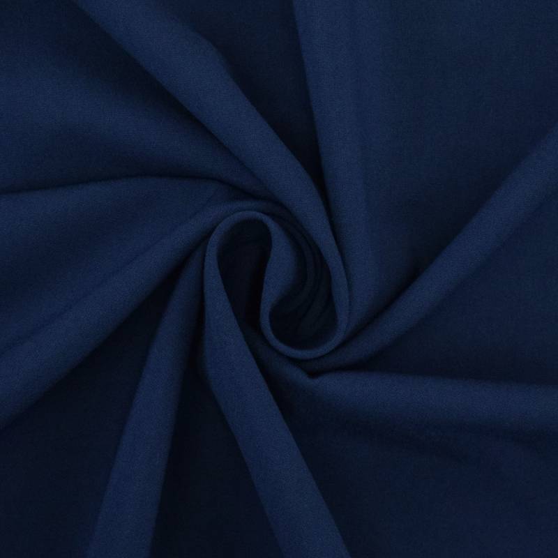 Stretch Viskose Popeline, dunkelblau von Stoffe Hemmers