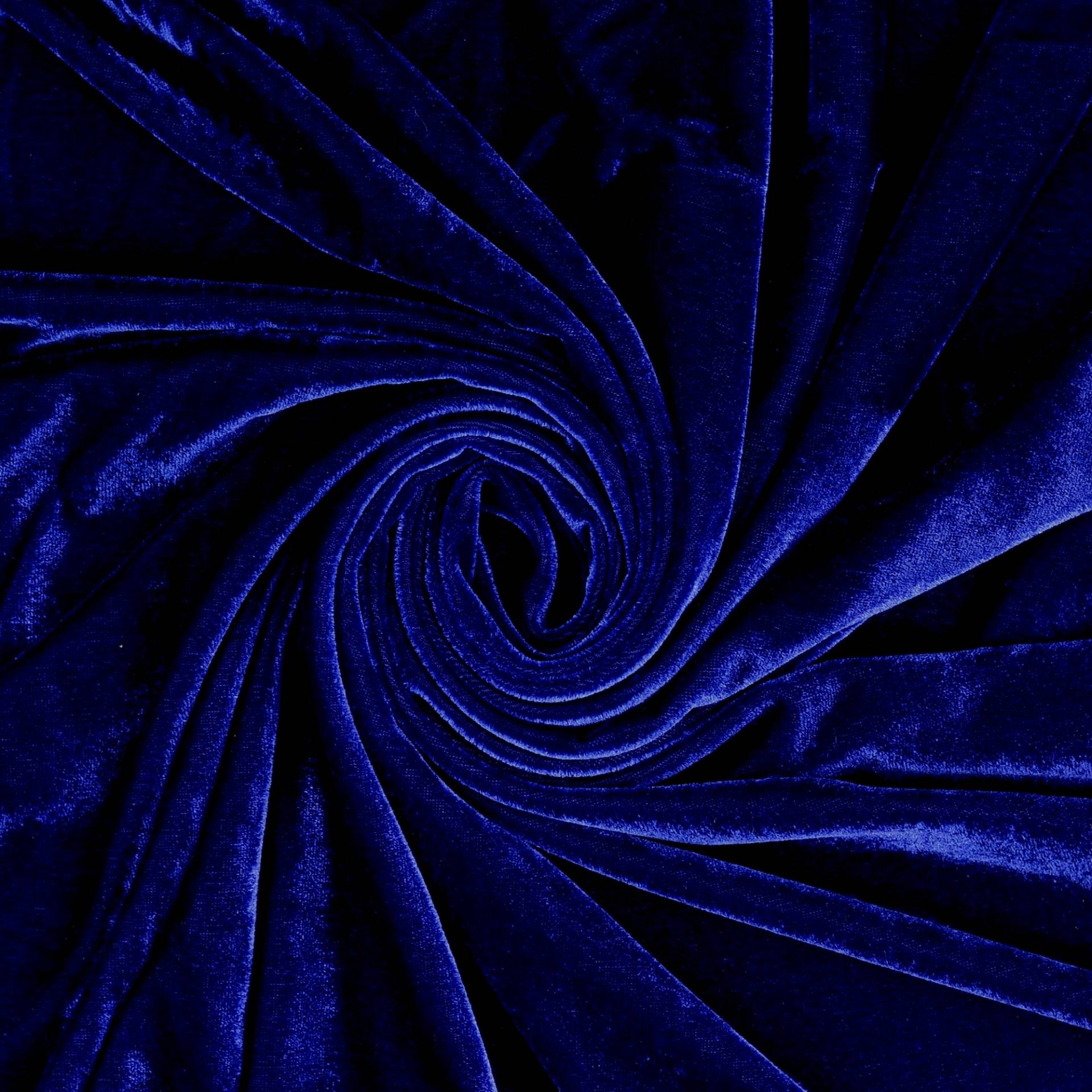 Stretchsamt Velour, royalblau von Stoffe Hemmers