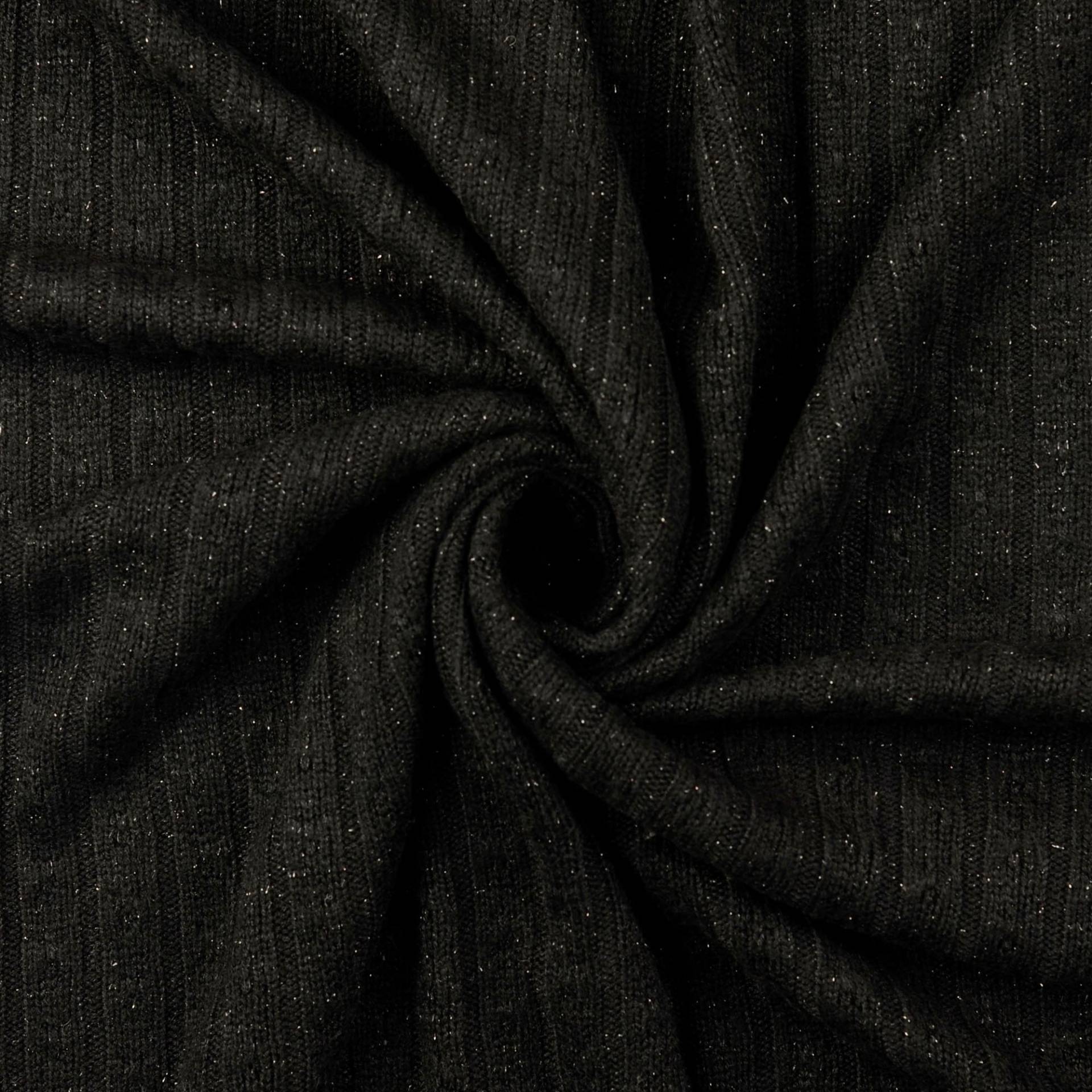 Strickstoff Sparkle, schwarz von Stoffe Hemmers