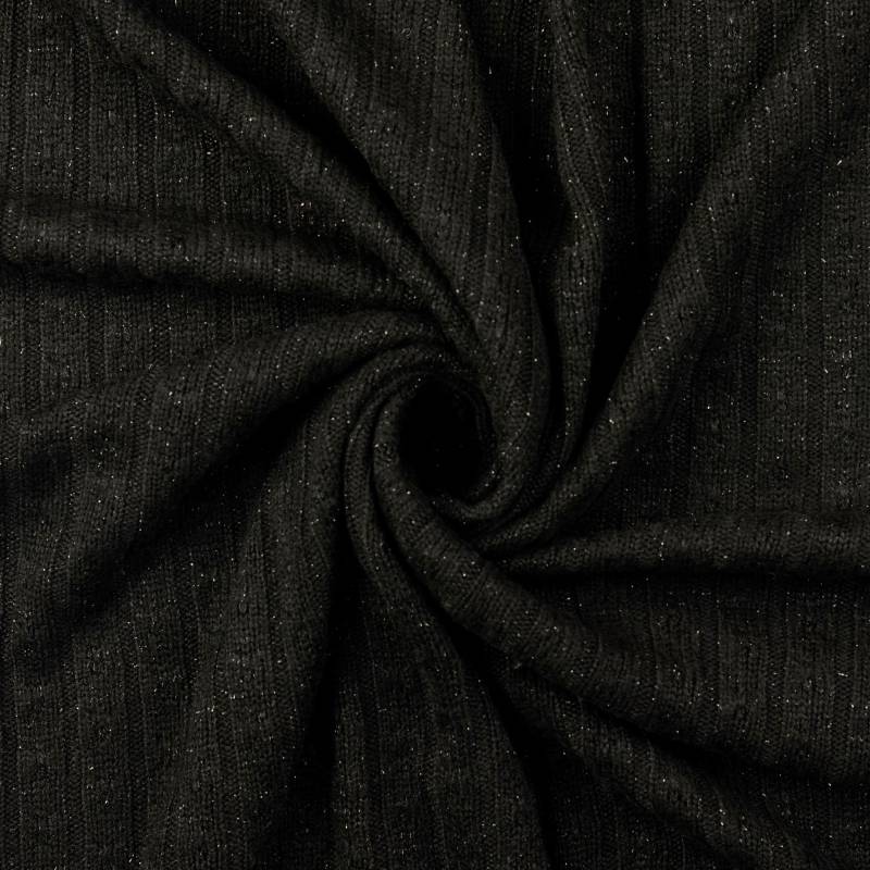Strickstoff Sparkle, schwarz Strickstoff Sparkle, schwarz von Stoffe Hemmers
