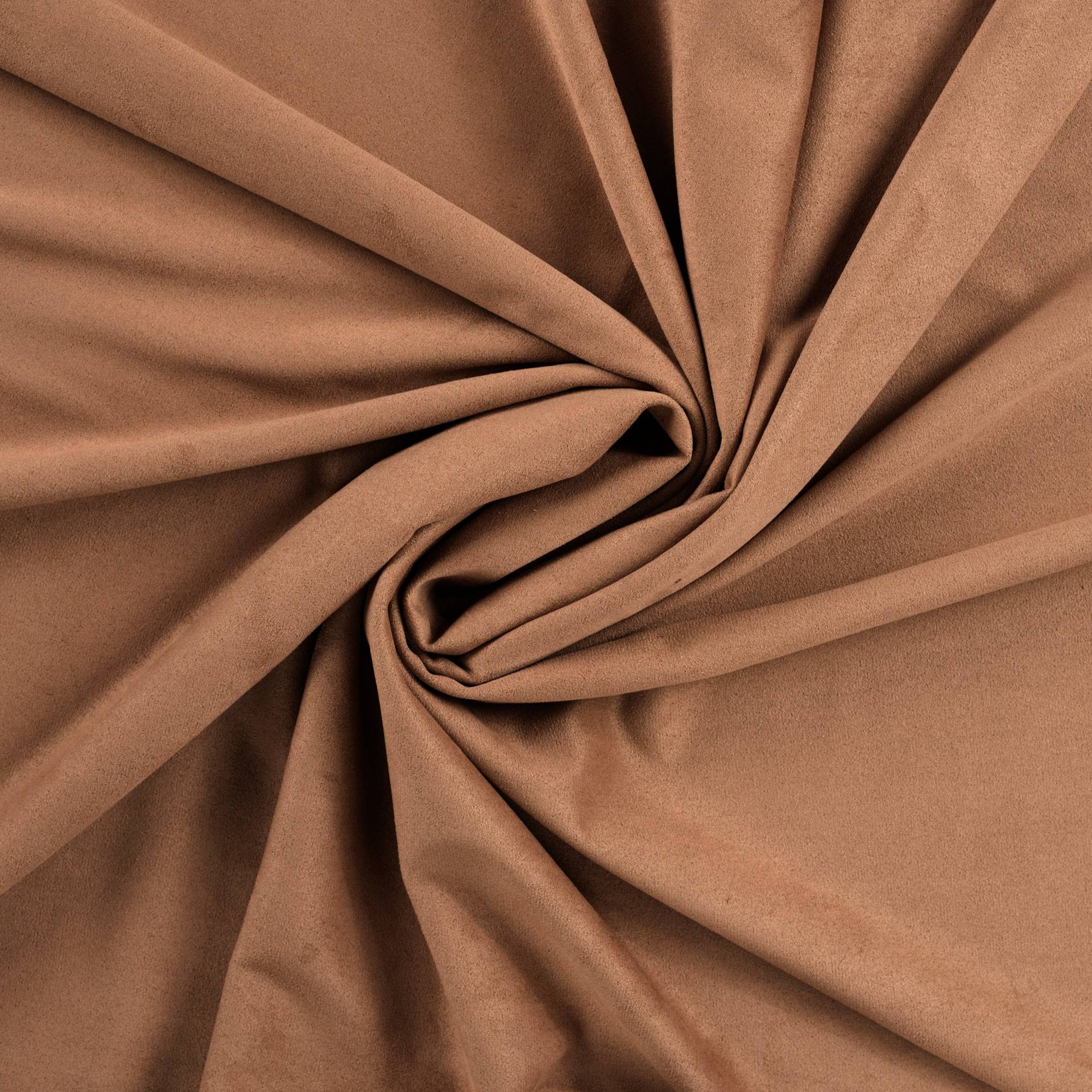 Suede Stretch uni, braun Suede Stretch uni, braun von Stoffe Hemmers