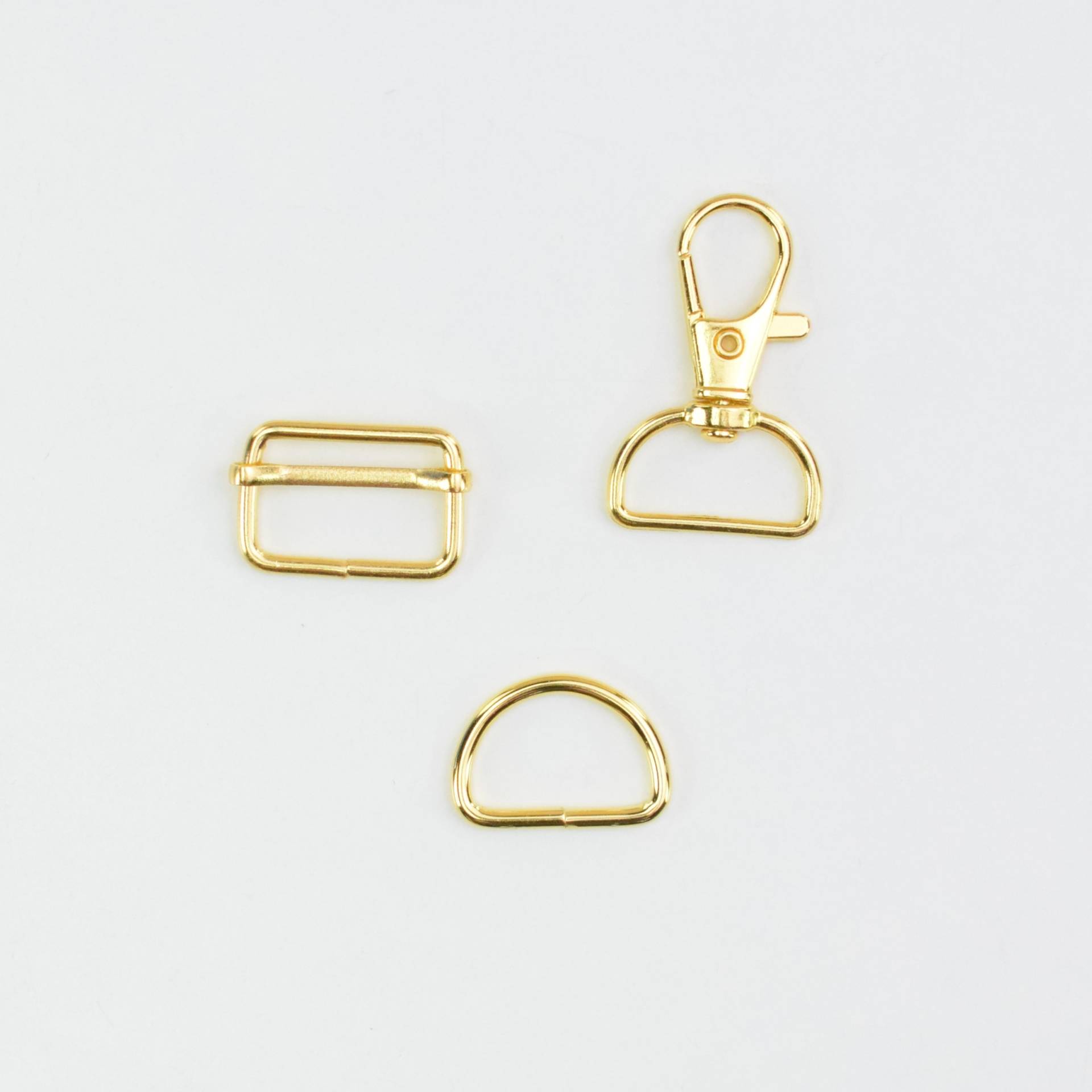 Taschen-Zubehör-Set 3 tlg. 20 mm, gelbgold von Stoffe Hemmers
