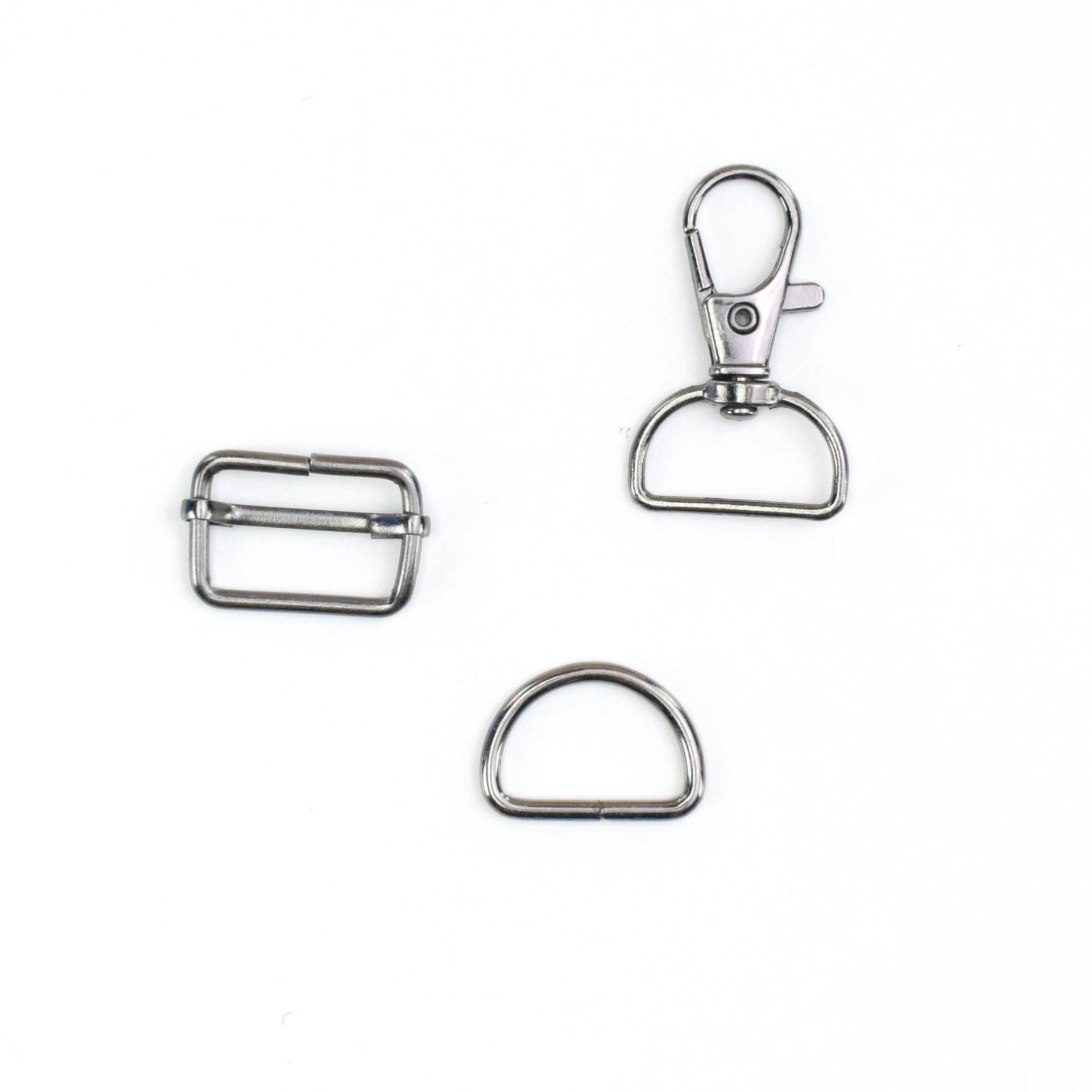Taschen-Zubehör-Set 3 tlg. 20 mm, gunmetal von Stoffe Hemmers