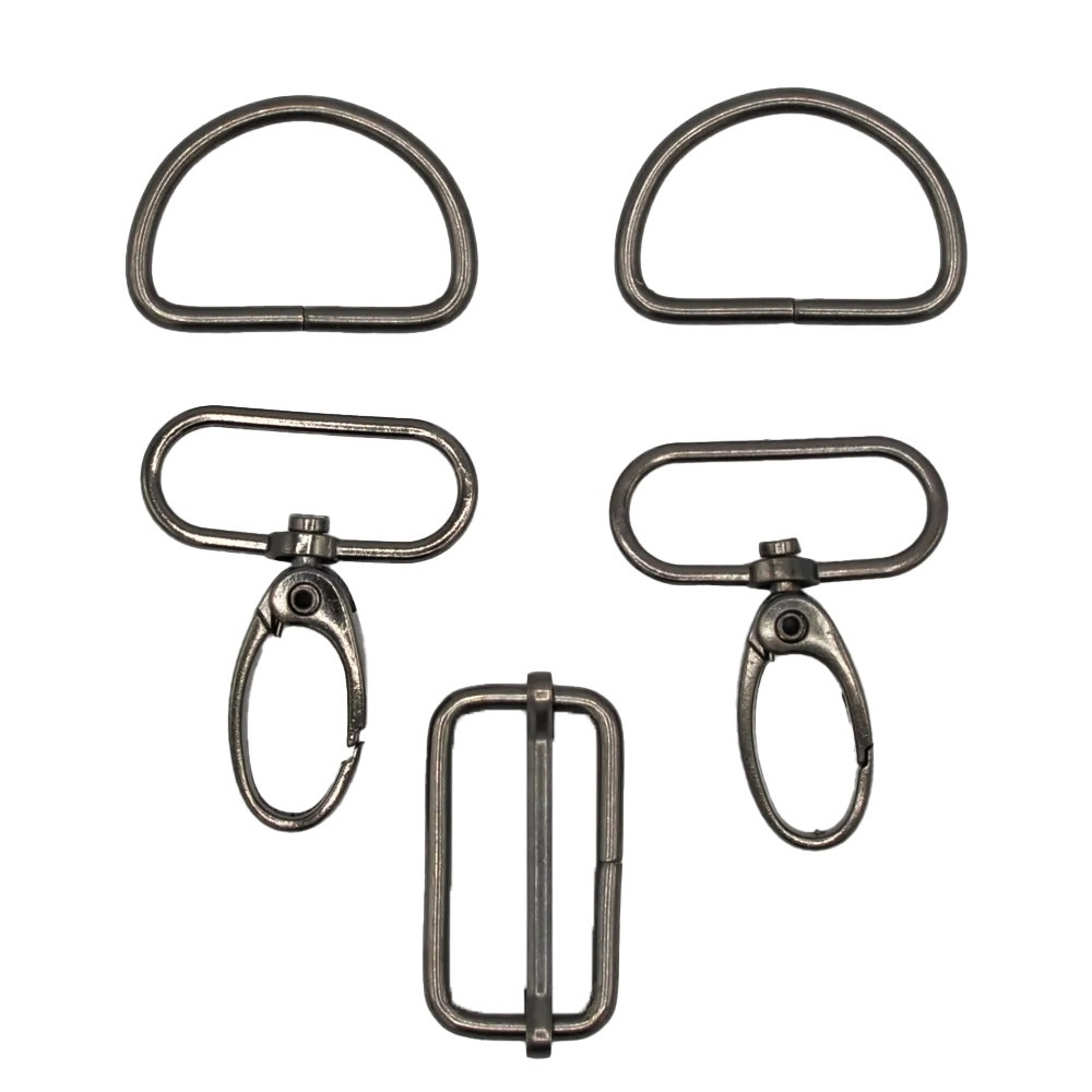 Taschen-Zubehör-Set 5 tlg. 30 mm, matt silber Taschen-Zubehör-Set 5 tlg. 30 mm, matt silber von Stoffe Hemmers