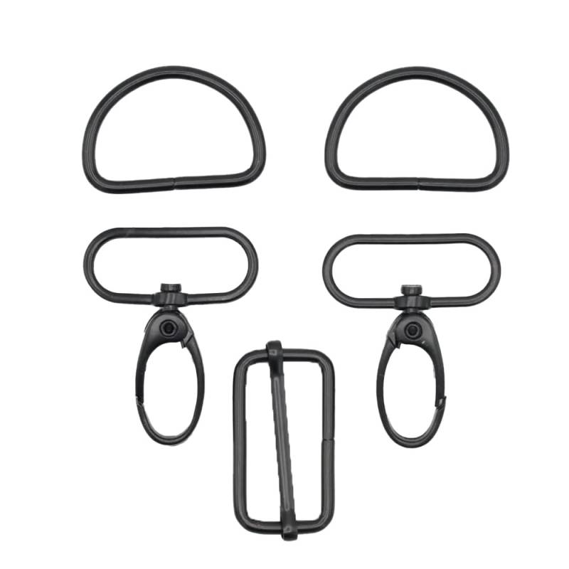 Taschen-Zubehör-Set 5 tlg. 30 mm, schwarz Taschen-Zubehör-Set 5 tlg. 30 mm, schwarz von Stoffe Hemmers