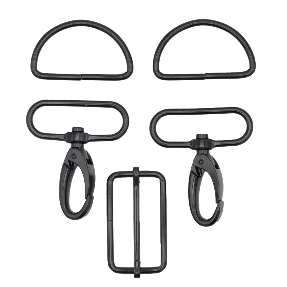 Taschen-Zubehör-Set 5 tlg. 40 mm, schwarz Taschen-Zubehör-Set 5 tlg. 40 mm, schwarz von Stoffe Hemmers