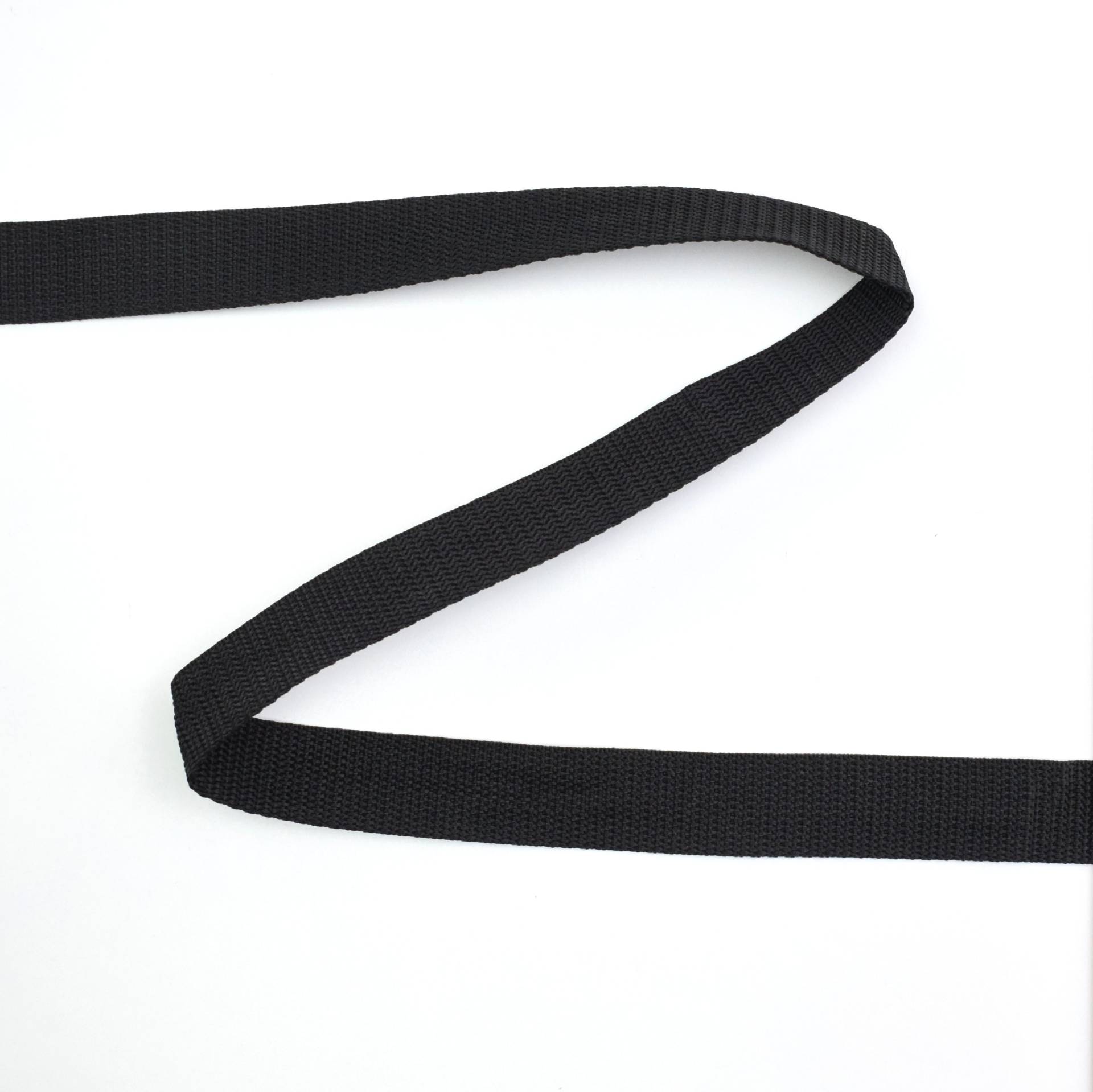 Taschengurtband uni schwarz 25 mm Taschengurtband uni schwarz 25 mm von Stoffe Hemmers