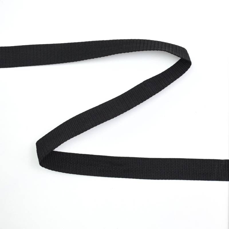 Taschengurtband uni schwarz 25 mm von Stoffe Hemmers