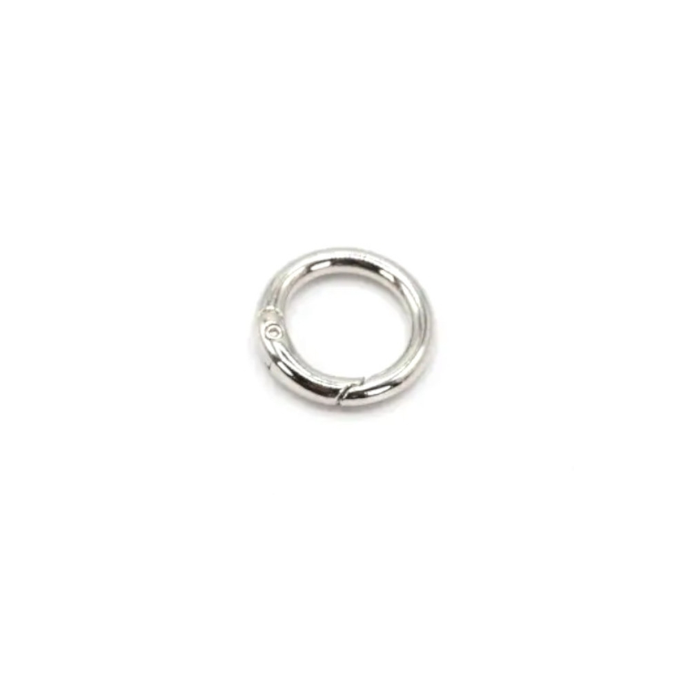 Taschenring 18mm silberfarbig von Stoffe Hemmers