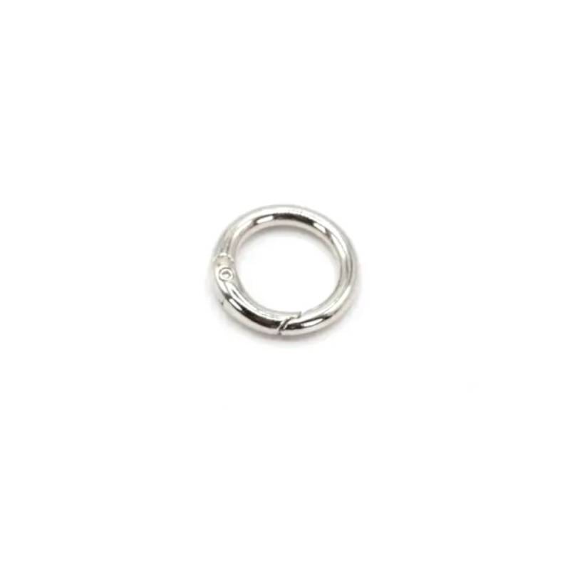 Taschenring 18mm silberfarbig von Stoffe Hemmers