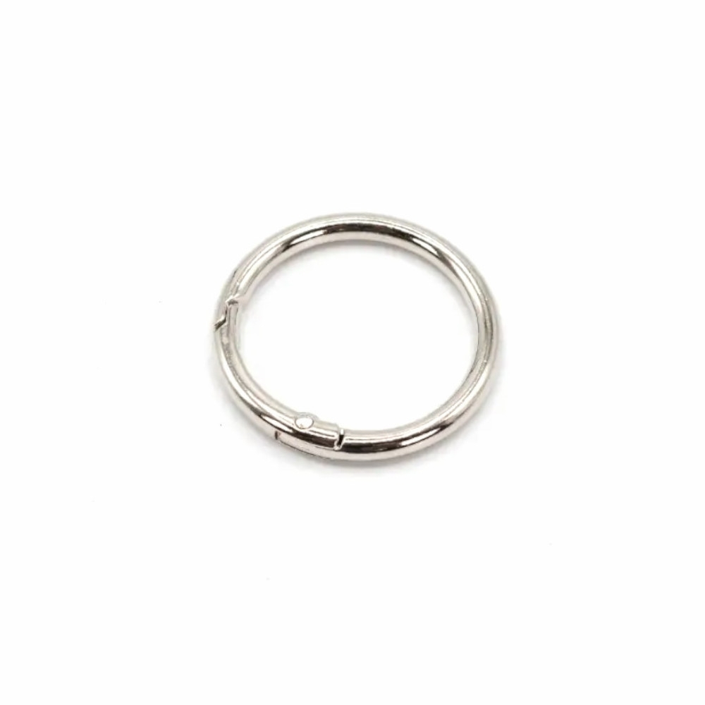 Taschenring 32mm silberfarbig von Stoffe Hemmers