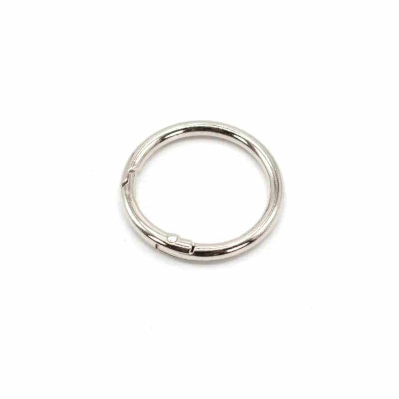 Taschenring 32mm silberfarbig von Stoffe Hemmers