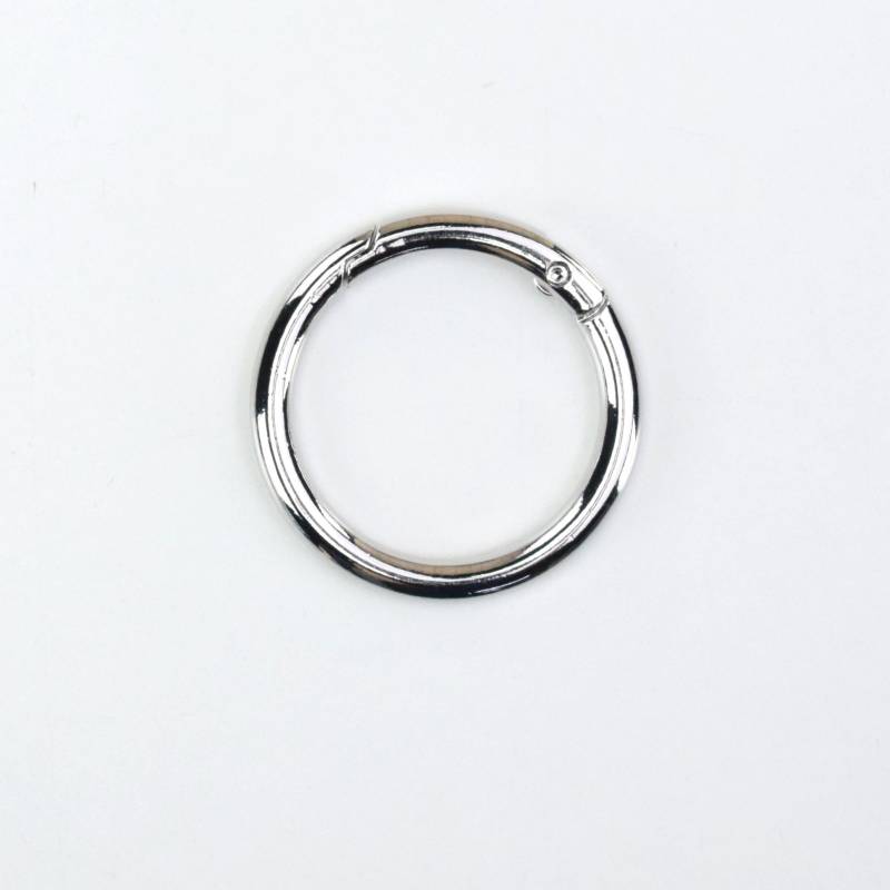Taschenring 40mm silberfarbig von Stoffe Hemmers