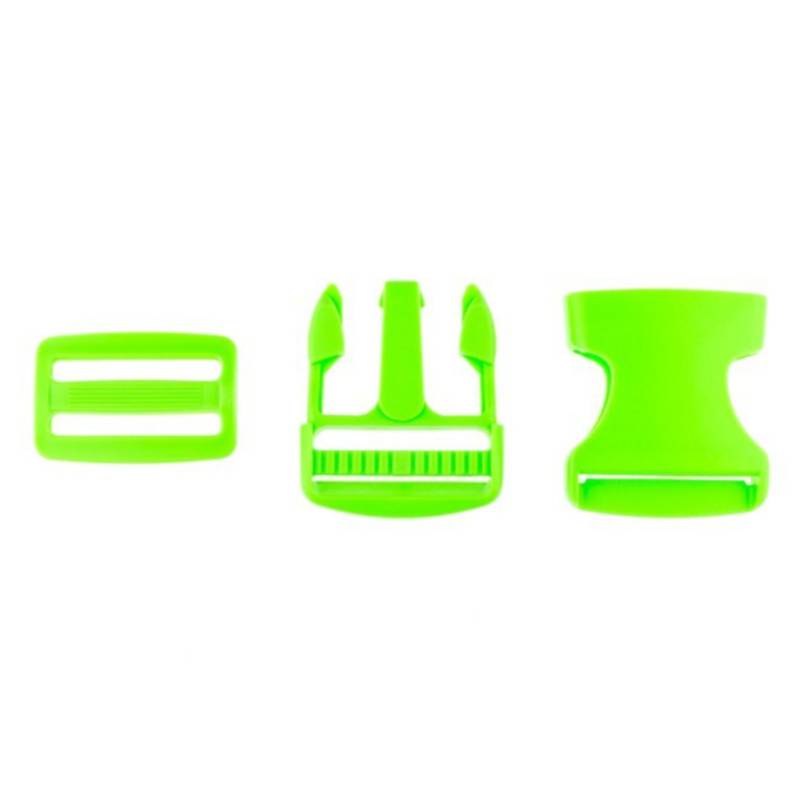 Taschenverschluss Set / Steckschnallen-Set 3,8 cm grün von Stoffe Hemmers