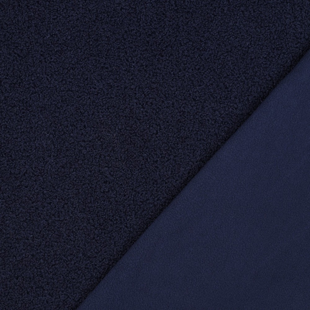 Teddyfleece Doubleface, dunkelblau von Stoffe Hemmers