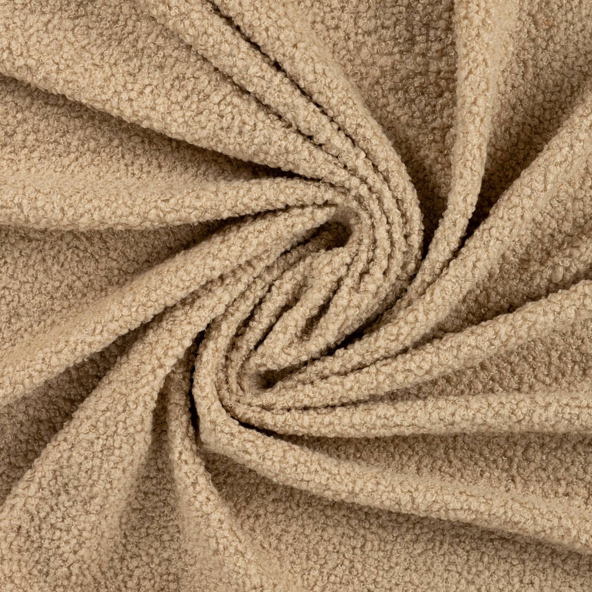 Teddyplüsch Cloudy, beige von Stoffe Hemmers