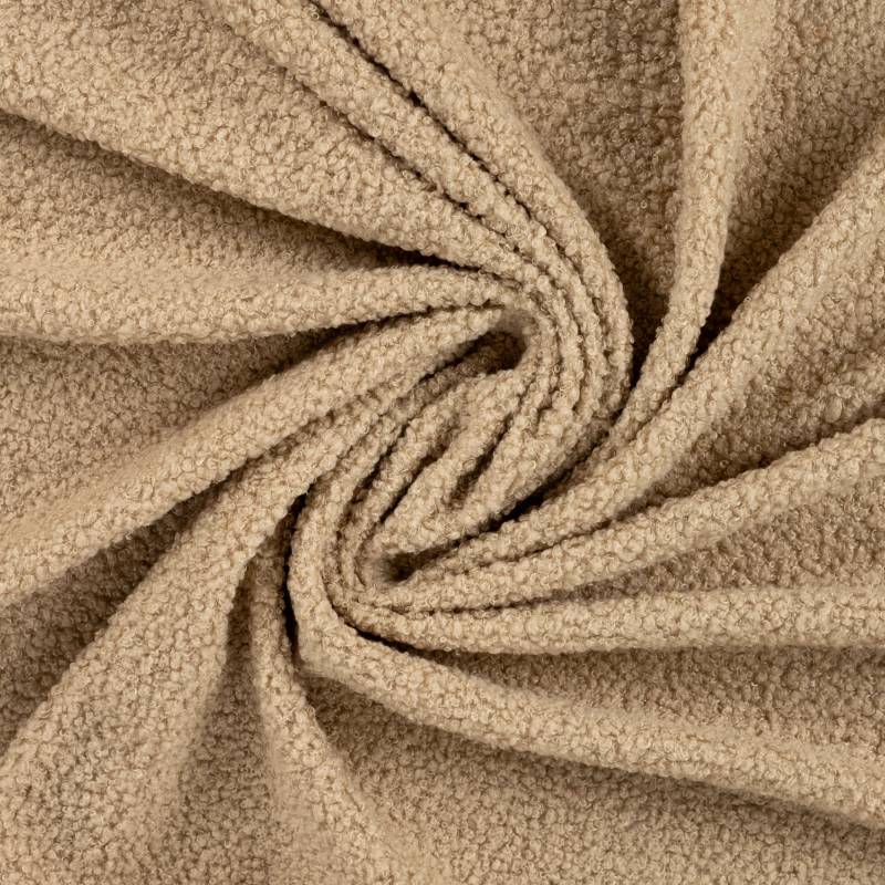 Teddyplüsch Cloudy, beige von Stoffe Hemmers