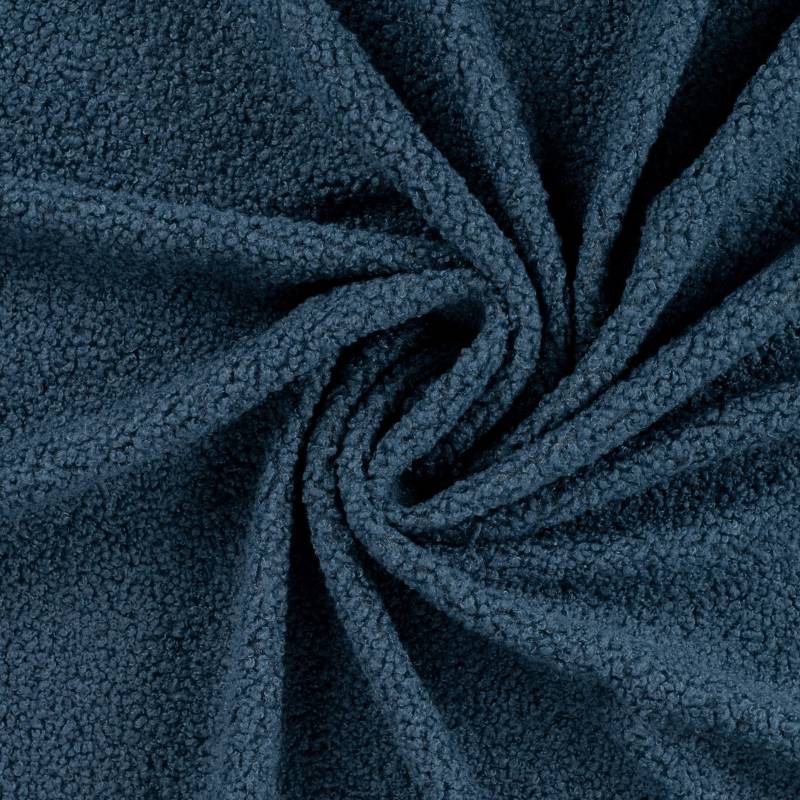 Teddyplüsch Cloudy, jeansblau von Stoffe Hemmers