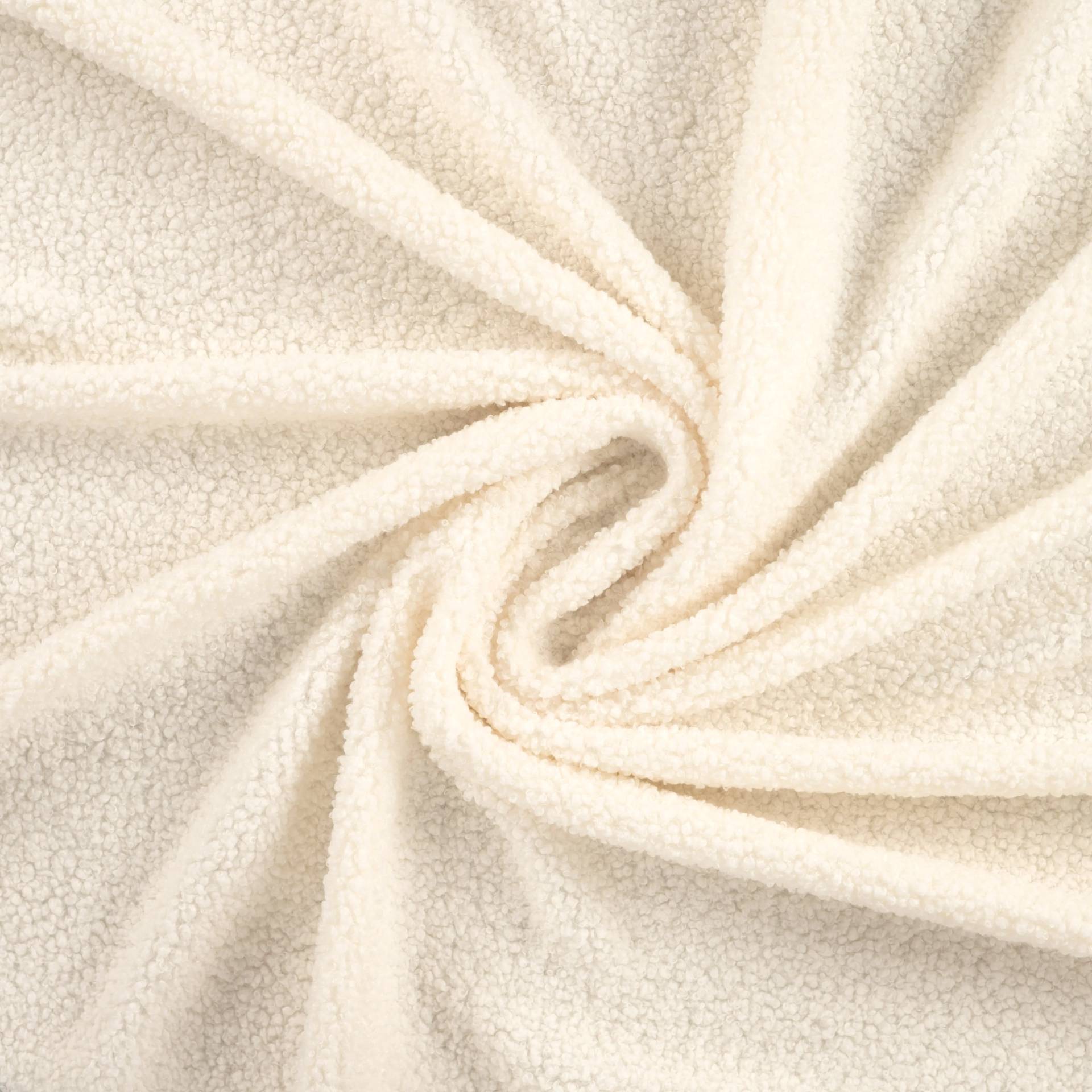 Teddyplüsch Cloudy, wollweiß von Stoffe Hemmers