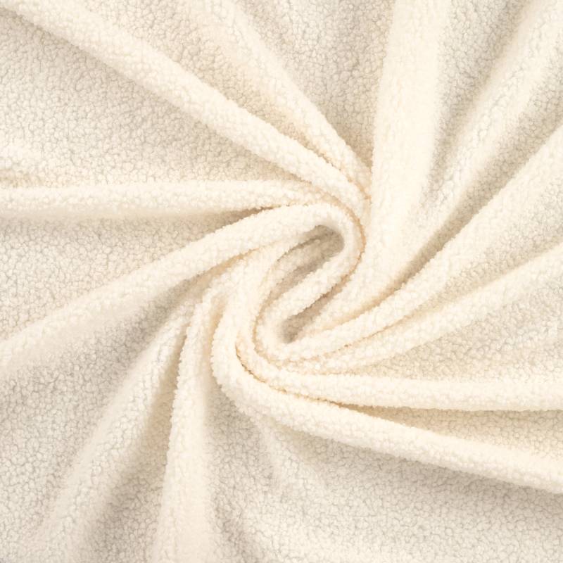 Teddyplüsch Cloudy, wollweiß von Stoffe Hemmers