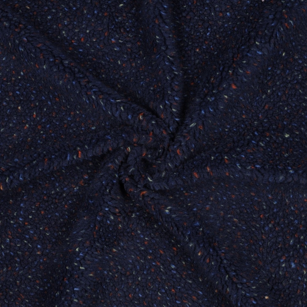 Teddyplüsch Confetti, dunkelblau Teddyplüsch Confetti, dunkelblau von Stoffe Hemmers