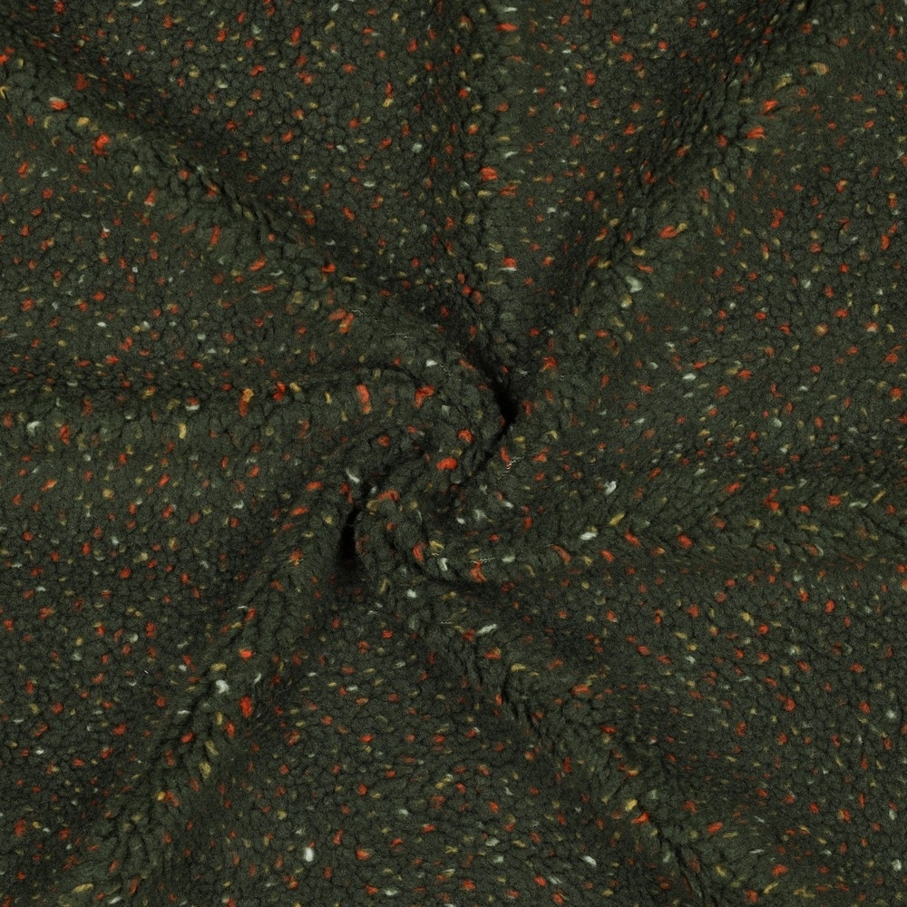 Teddyplüsch Confetti, dunkelgrün Teddyplüsch Confetti, dunkelgrün von Stoffe Hemmers