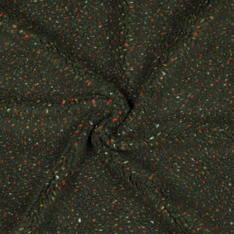 Teddyplüsch Confetti, dunkelgrün von Stoffe Hemmers