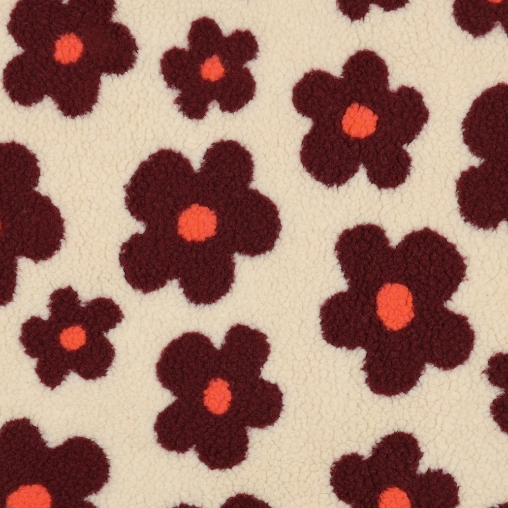 Teddyplüsch Flower Love, beige von Stoffe Hemmers