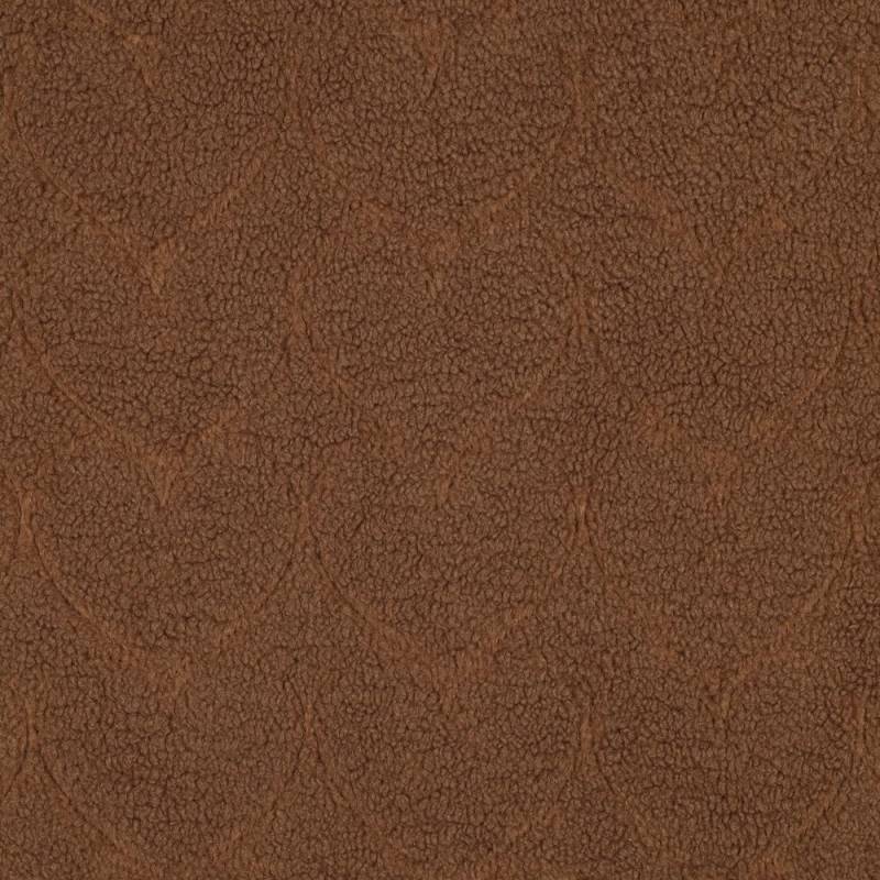 Teddyplüsch Jacquard Herzen, braun von Stoffe Hemmers