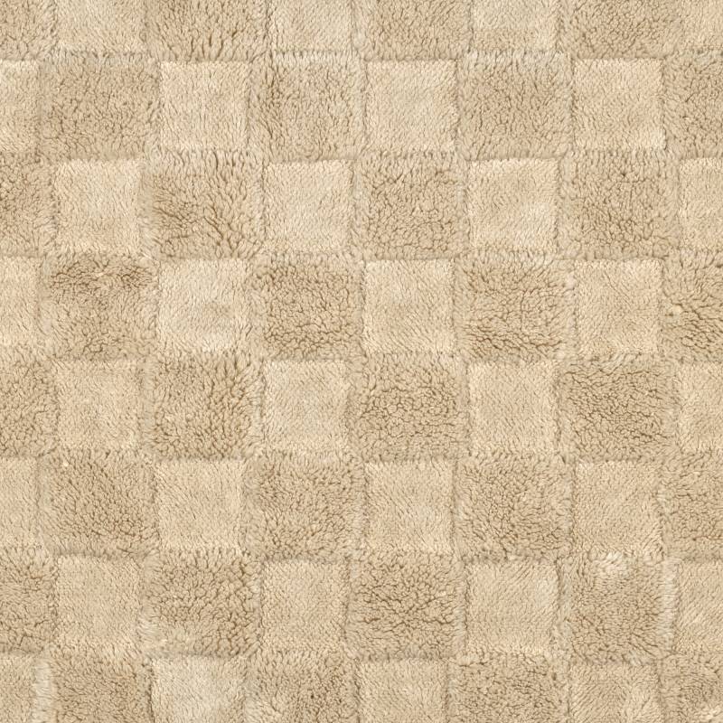 Teddyplüsch Jacquard Squares, hellbeige Teddyplüsch Jacquard Squares, hellbeige von Stoffe Hemmers