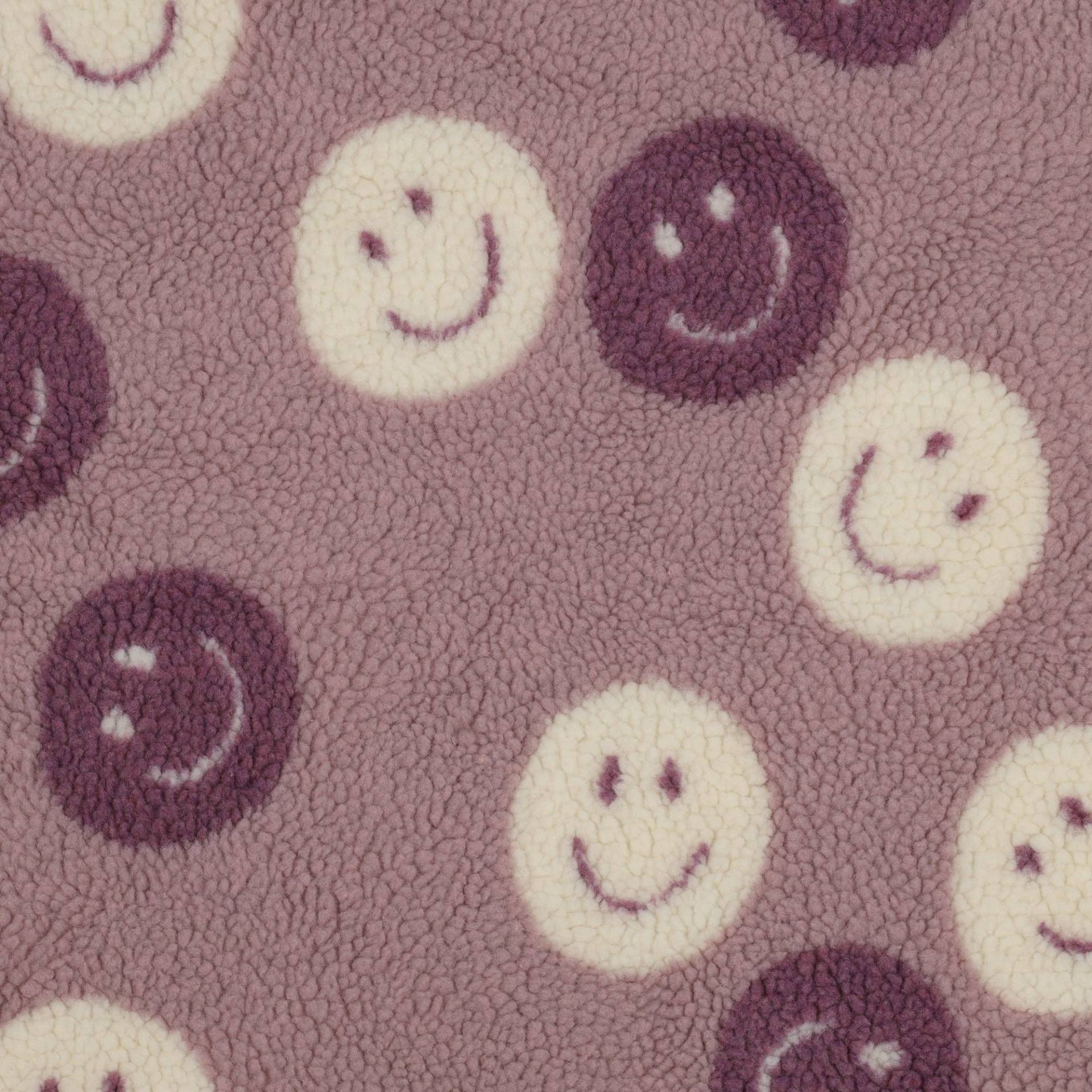 Teddyplüsch Smiley, malve Teddyplüsch Smiley, malve von Stoffe Hemmers