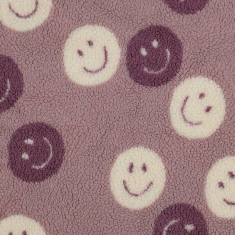 Teddyplüsch Smiley, malve Teddyplüsch Smiley, malve von Stoffe Hemmers
