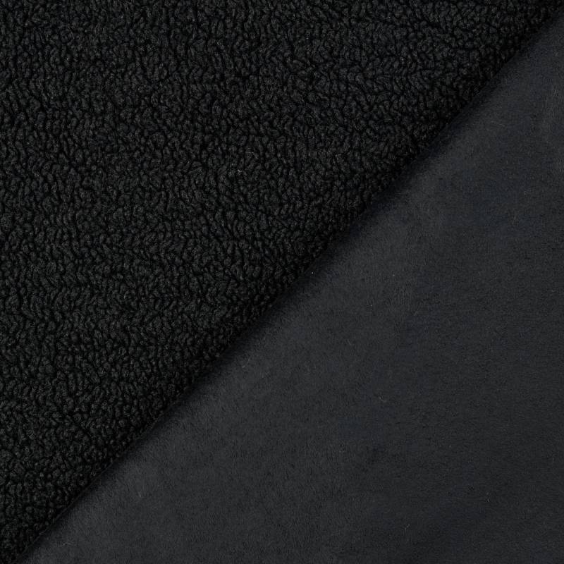 Teddyplüsch Wildlederimitat Doubleface, schwarz Teddyplüsch Wildlederimitat Doubleface, schwarz von Stoffe Hemmers